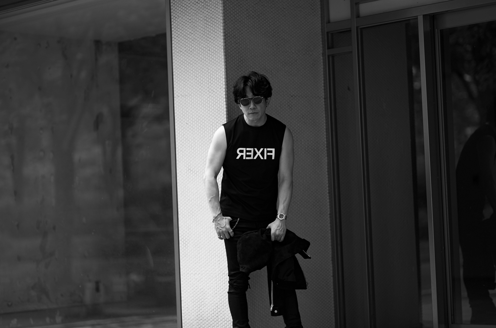 レザーを脱いでも、残るもの。 / FIXER FNS-01 REVERSE PRINT SLEEVELESS — 【PRE-ORDER OPEN】【2026.6.13(Sat) — 2026.6.28(Sun)】フィクサー リバースプリント ノースリーブ JAPAN 日本 愛知 名古屋 Alto e Diritto altoediritto アルトエデリット