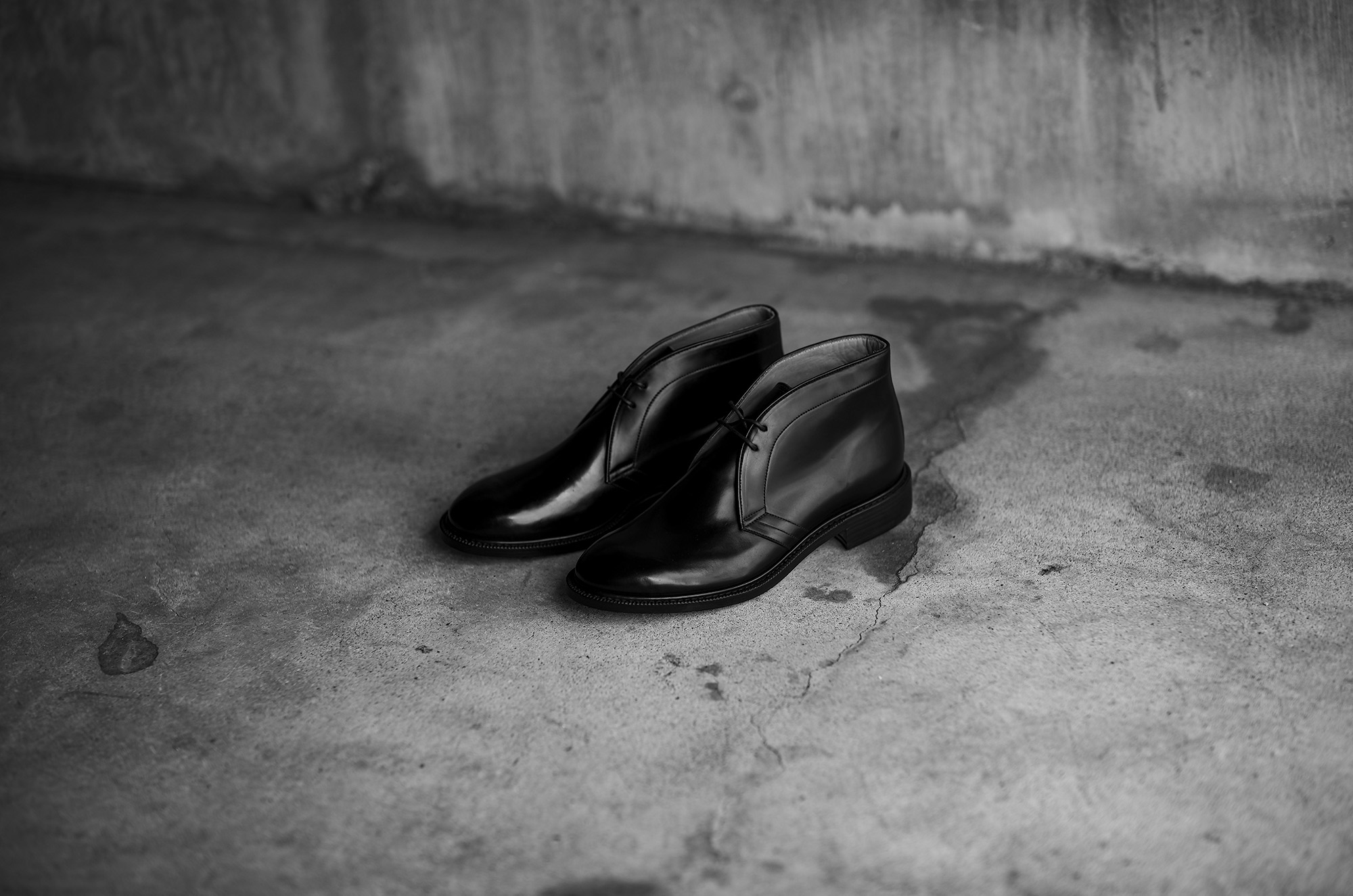 — Alto e Diritto × WH / WHA-0002C. / CORDOVAN IS A DRUG. — アルトエデリット ダブルエイチ コードバン チャッカブーツ CHUKKA BOOTS ブラック JAPAN 日本 愛知 名古屋 Alto e Diritto altoediritto アルトエデリット