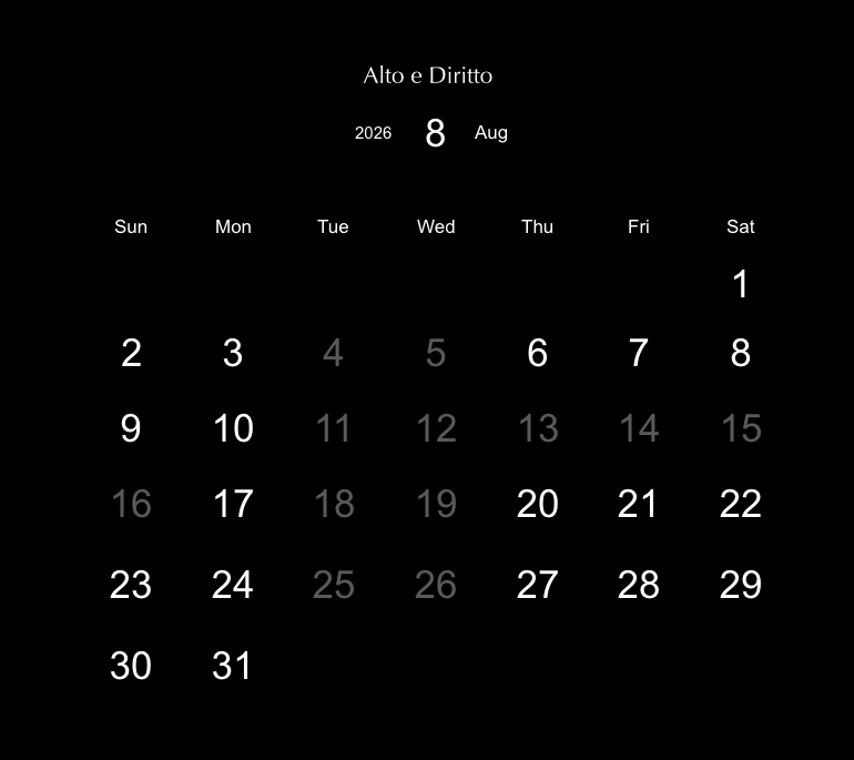 — Summer Holiday. / 夏季休暇のお知らせ。— JAPAN 日本 愛知 名古屋 Alto e Diritto altoediritto アルトエデリット 夏休み