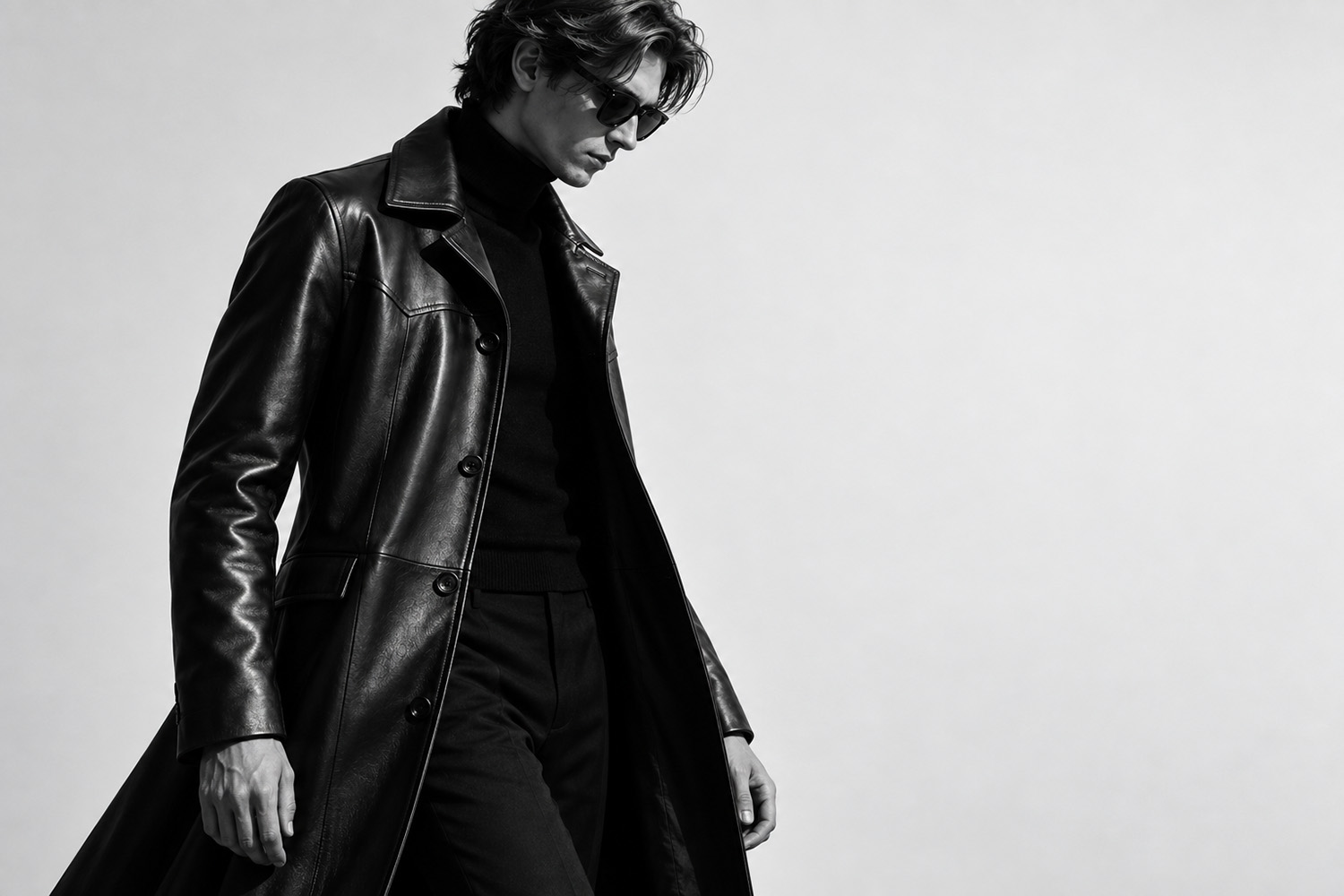 cuervo bopoha FERRO / THE LUSTRE OF BLACK. — 黒、その艶に宿る色気。— クエルボ ヴァローナ フェッロ) BUFFALO LEATHER (バッファロー レザー) レザー コート JAPAN 日本 愛知 名古屋 Alto e Diritto altoediritto アルトエデリット コート ロングコート