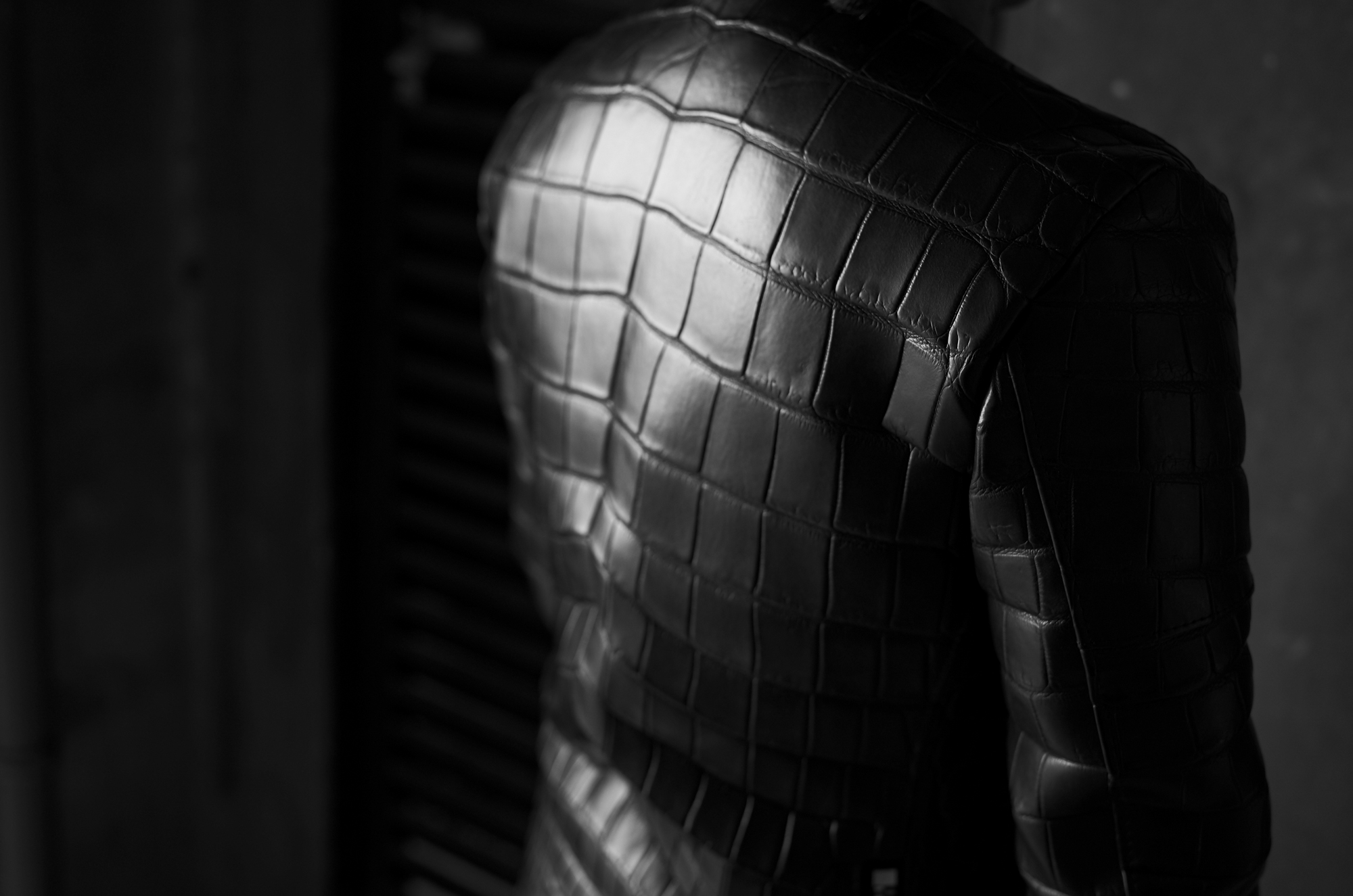 — CROCODILE — BEYOND THE SKIN. — クロコダイル Balvenie Wilhelm No.02 MAT CROCODILE マットクロコダイル シングルライダース ノーカラー