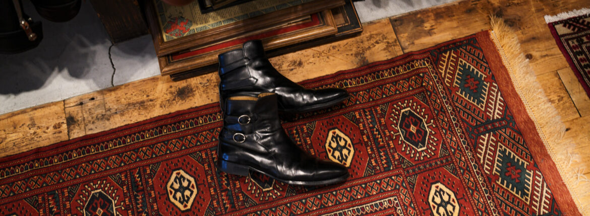 ENZO BONAFE ART.3995 / DOUBLE STRAP BOOT DU PUY VITELLO / NERO 六年の色気。— SIX YEARS ON. — JAPAN 日本 愛知 名古屋 Alto e Diritto altoediritto アルトエデリット