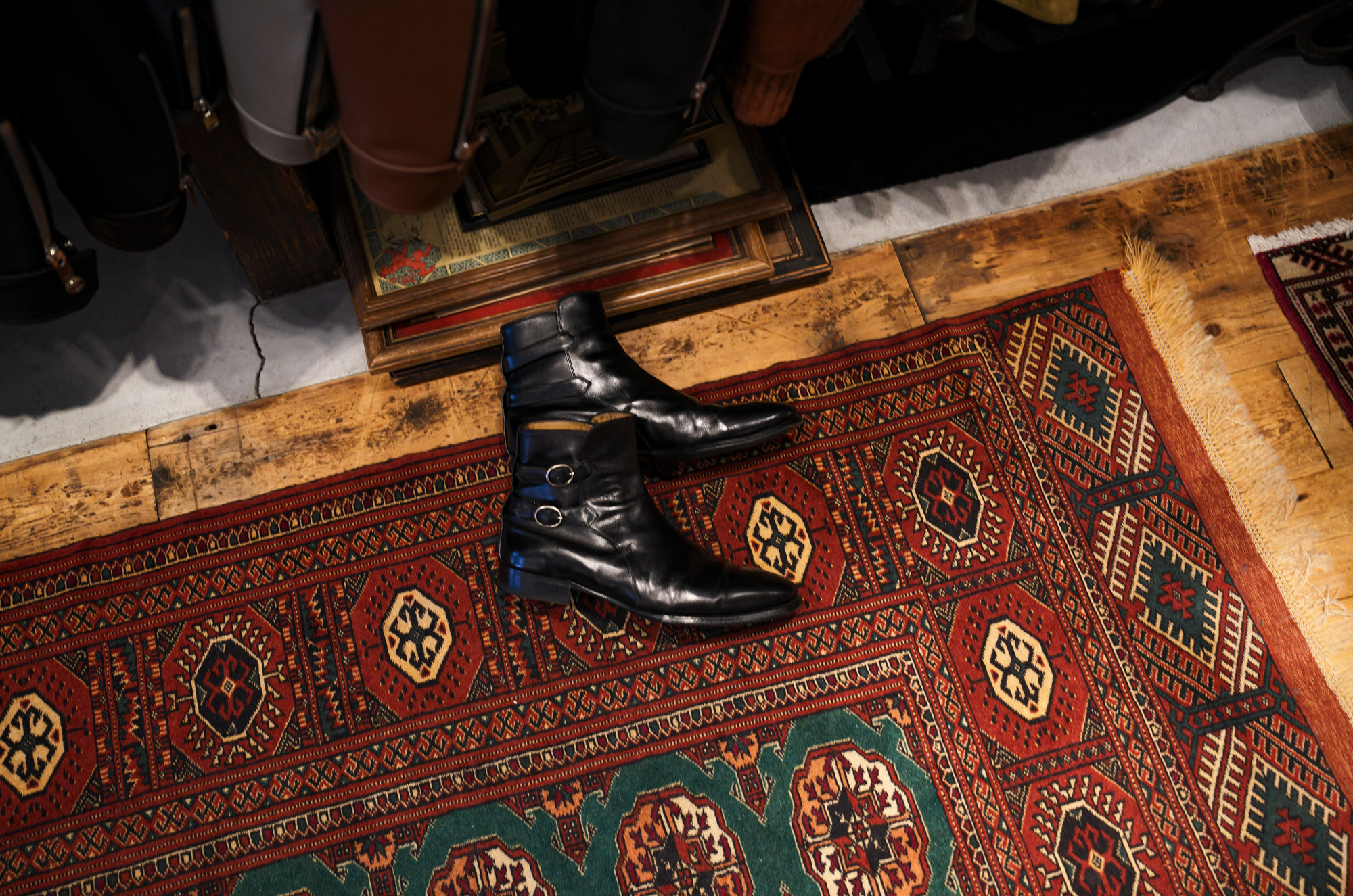 ENZO BONAFE ART.3995 / DOUBLE STRAP BOOT DU PUY VITELLO / NERO 六年の色気。— SIX YEARS ON. — JAPAN 日本 愛知 名古屋 Alto e Diritto altoediritto アルトエデリット