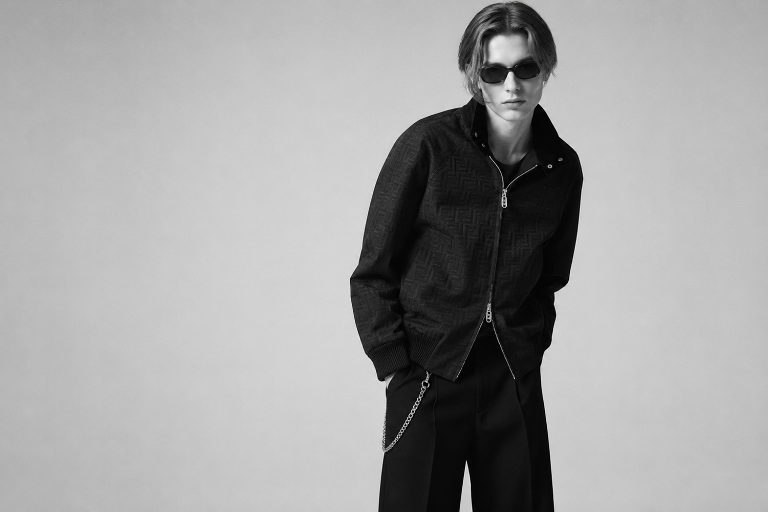FENDI FF MONOGRAM BOMBER JACKET — FF, IN THE TEXTURE. — フェンディ モノグラム ボンバージャケット JAPAN 日本 愛知 名古屋 Alto e Diritto altoediritto アルトエデリット