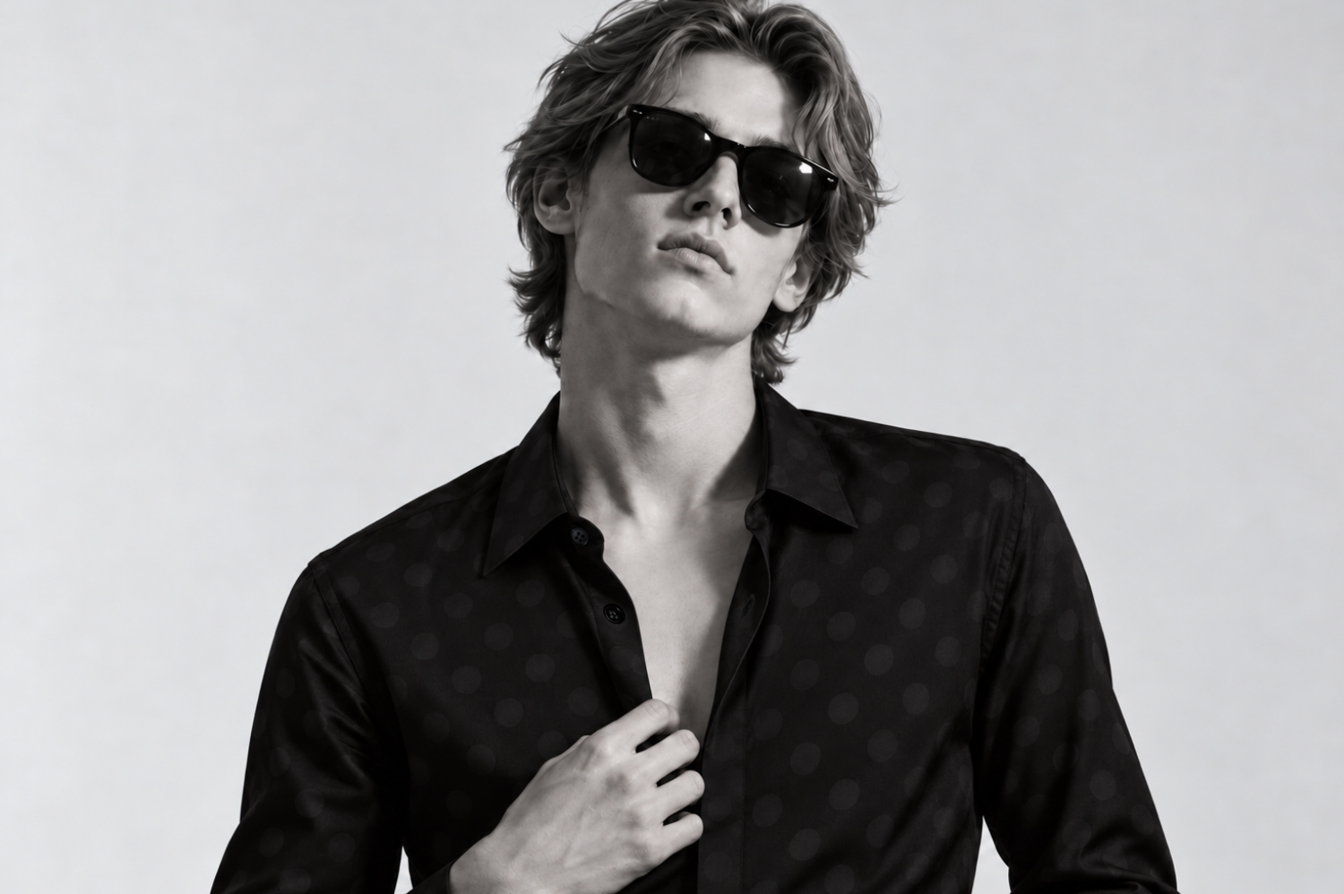 — SAINT LAURENT DOTTED SILK SHIRT — REFINED REBELLION. — サンローラン シャツ ドットシルクシャツ JAPAN 日本 愛知 名古屋 Alto e Diritto altoediritto アルトエデリット