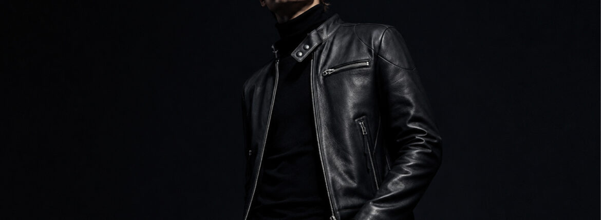 — TOM FORD NAPPA GRAIN LEATHER BIKER — LUXURY, CUT IN BLACK. — トムフォード ライダース レザージャケット ライダースジャケット