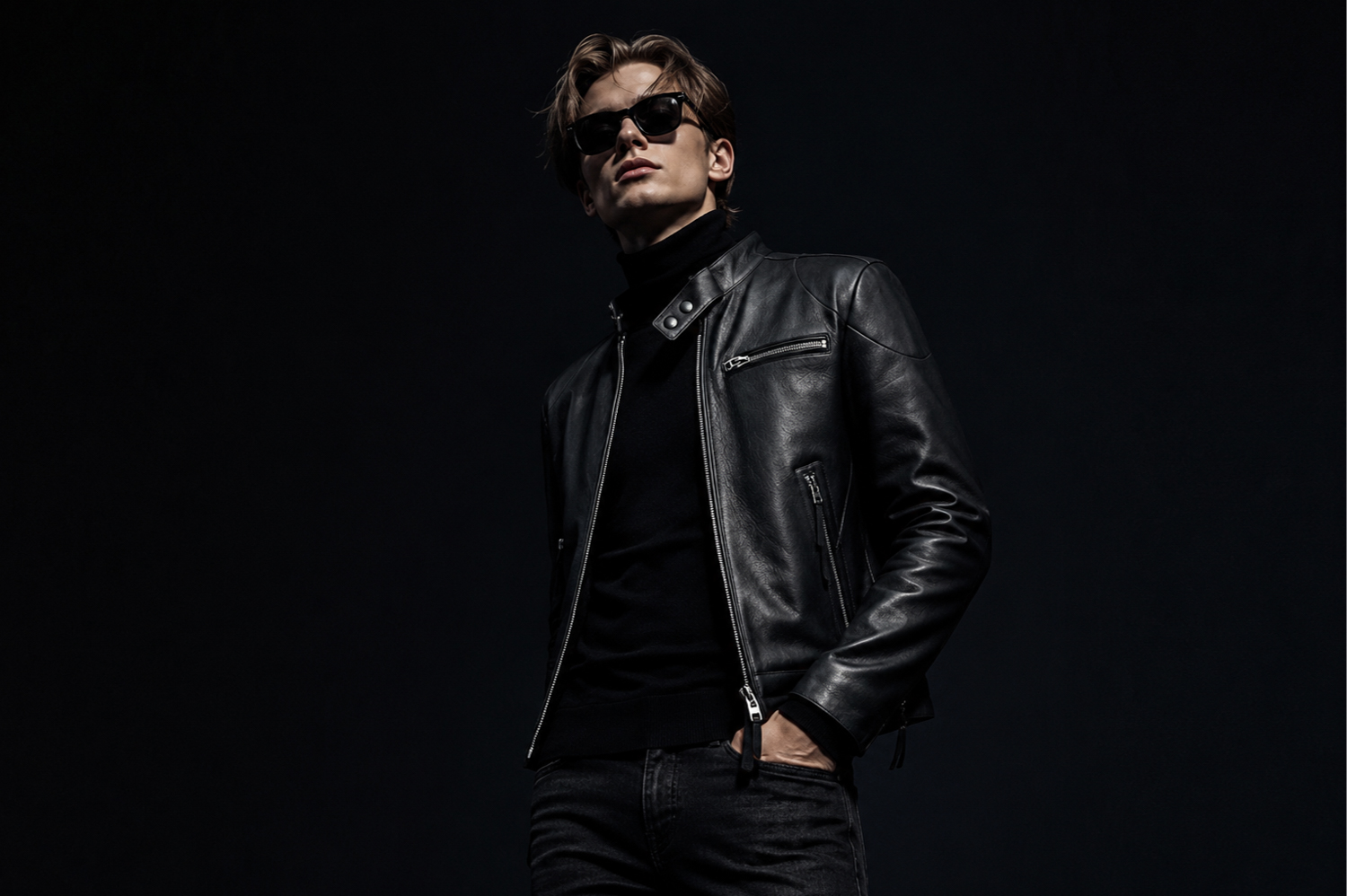 — TOM FORD NAPPA GRAIN LEATHER BIKER — LUXURY, CUT IN BLACK. — トムフォード ライダース レザージャケット ライダースジャケット