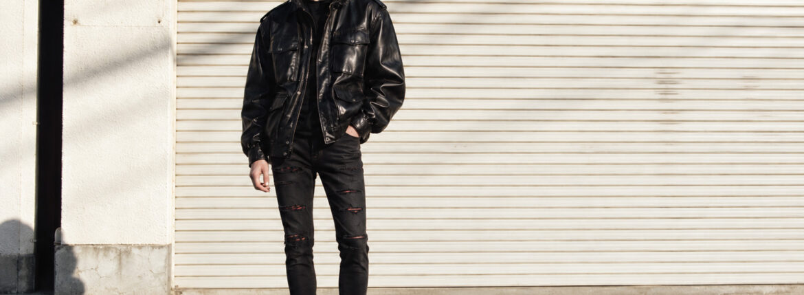 — VINTAGE RIDERS / AMIRI — HIS OWN BLACK. — ヴィンテージライダース アミリ デニム JAPAN 日本 愛知 名古屋 Alto e Diritto altoediritto アルトエデリット